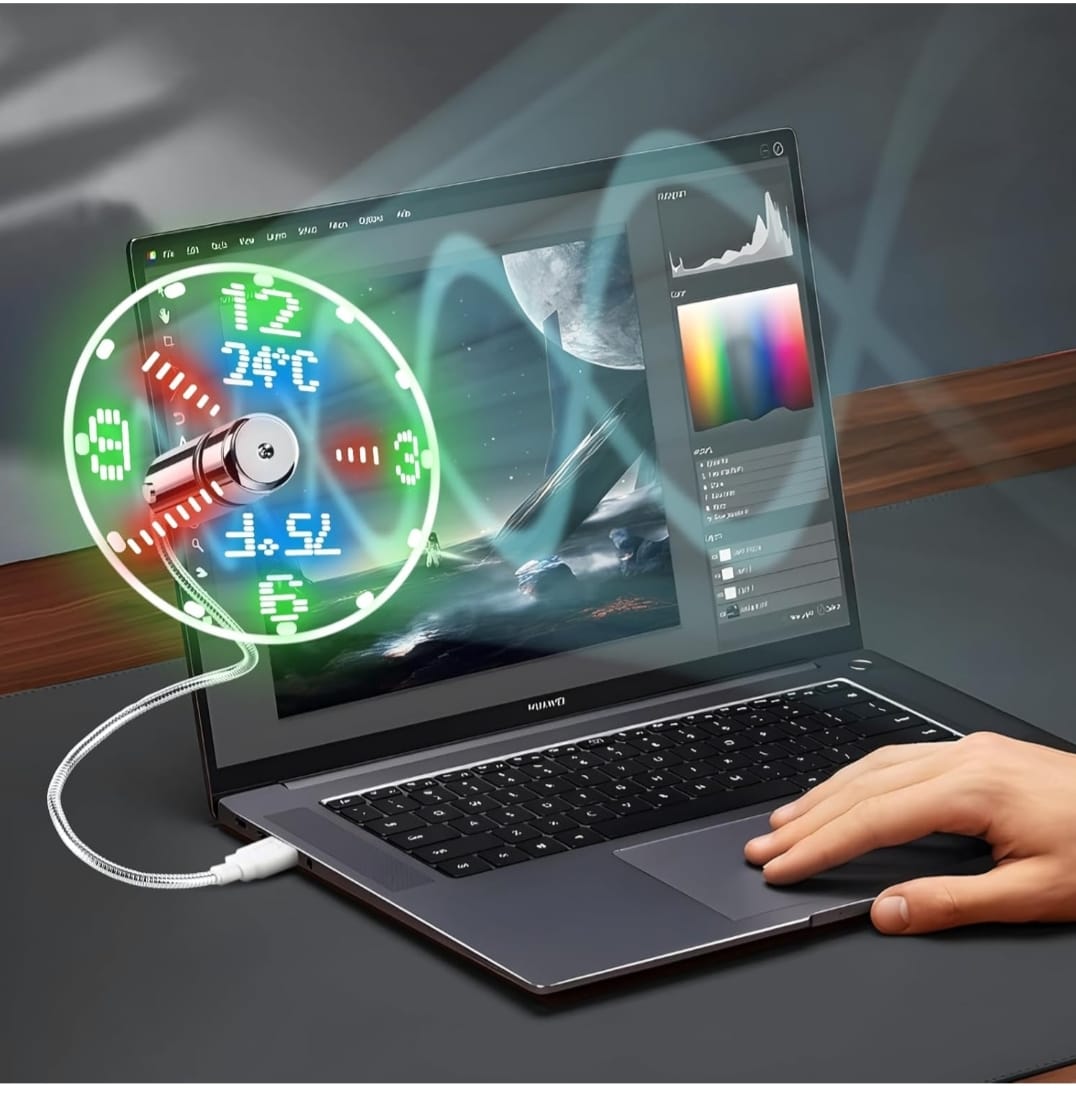 USB LED Fan with Programmable CD Customized Message