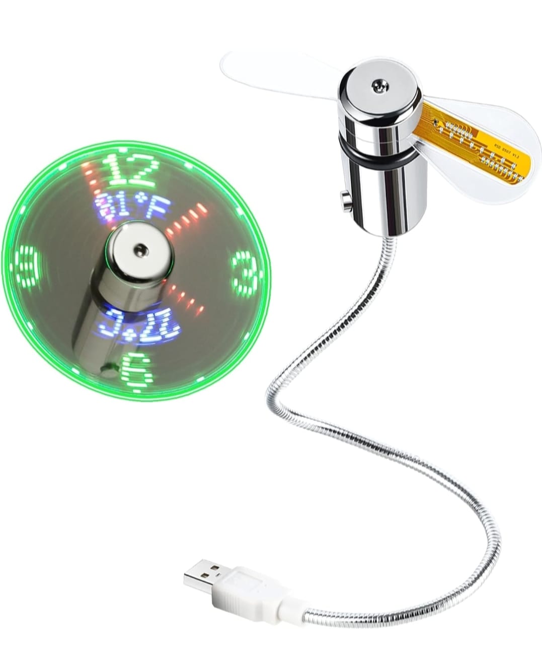 USB LED Fan with Programmable CD Customized Message