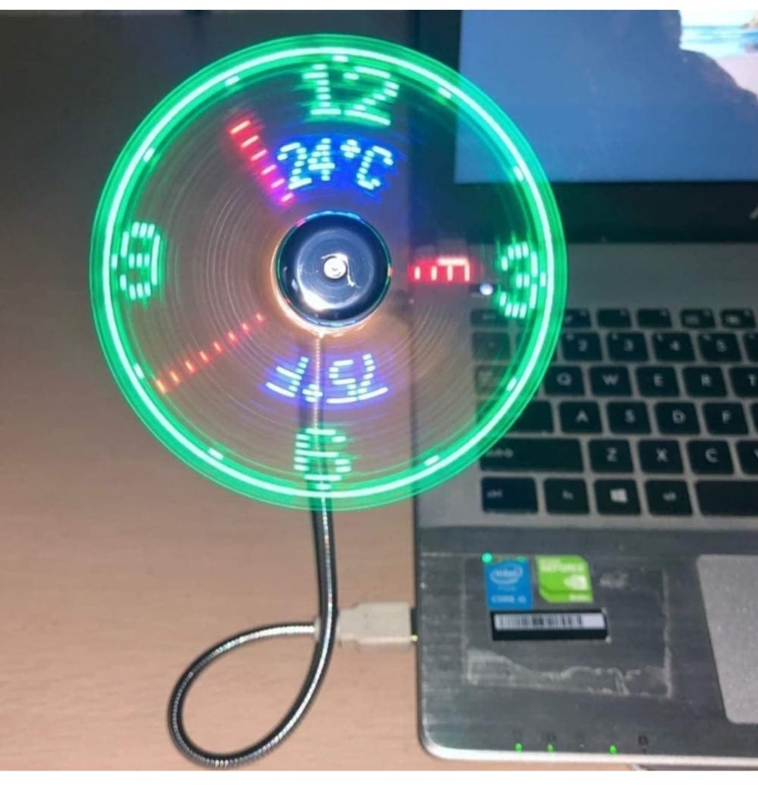 USB LED Fan with Programmable CD Customized Message
