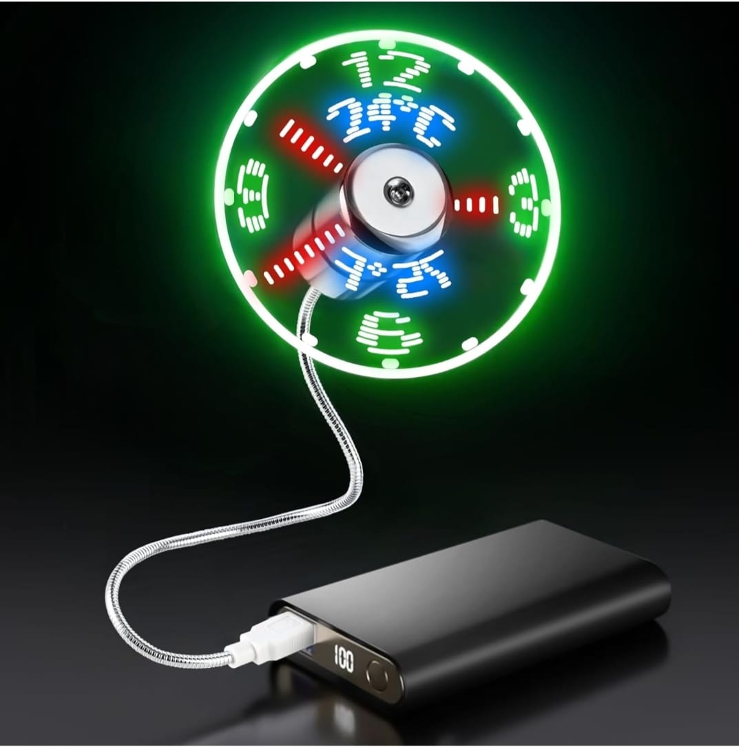 USB LED Fan with Programmable CD Customized Message