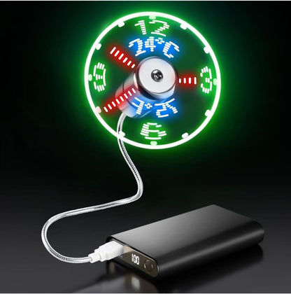 USB LED Fan with Programmable CD Customized Message